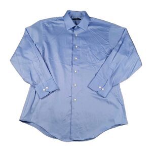 Geoffrey Beene Men’s Fitted Button Up Long Sleeve Blue Shirt Size Large